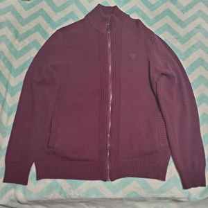 Men's Guess Long Sleeve Full Zip Sweater